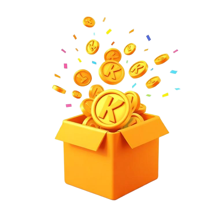 Gift box with K coins